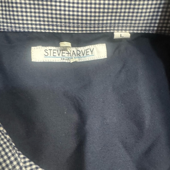 Men's Blue Checkered Short Sleeve Shirt - Picture 3 of 5